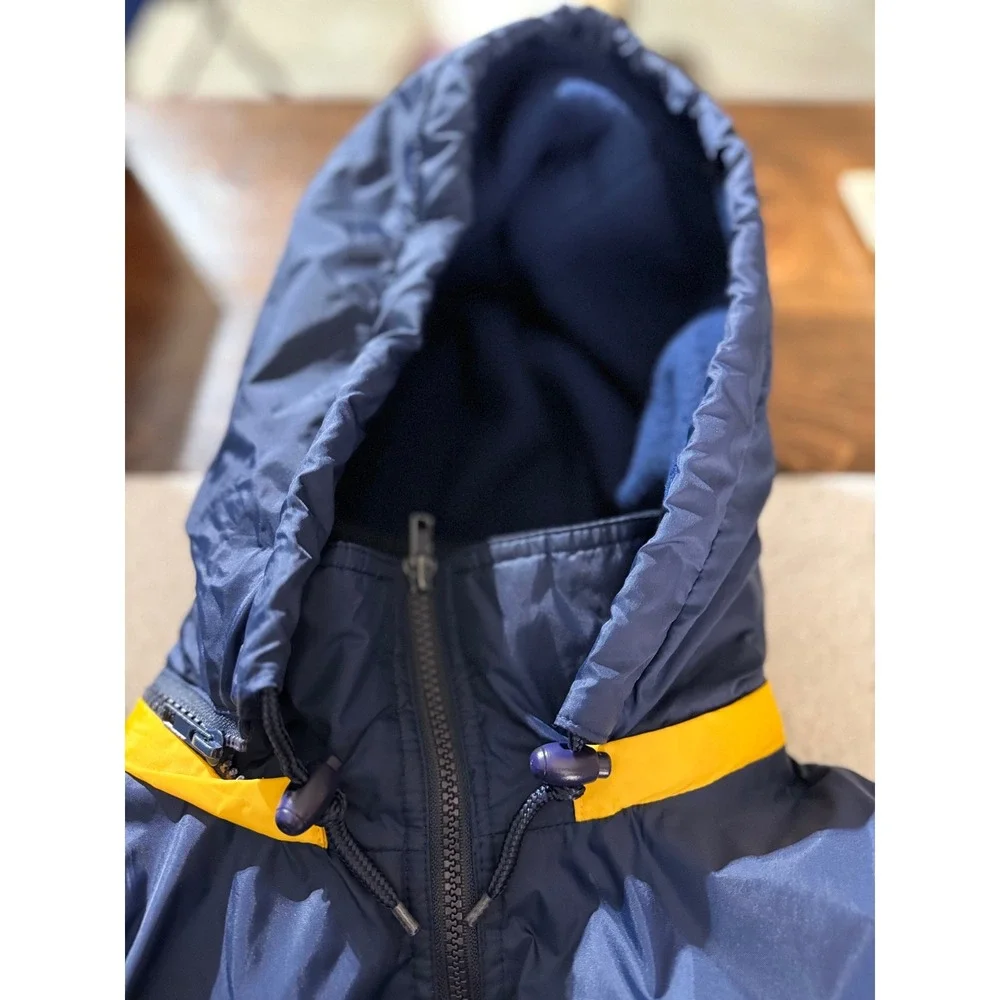 VTG Kocal Michigan Wolverines‎ Jacket Navy Blue Yellow Hooded Raincoat XL - Picture 12 of 13